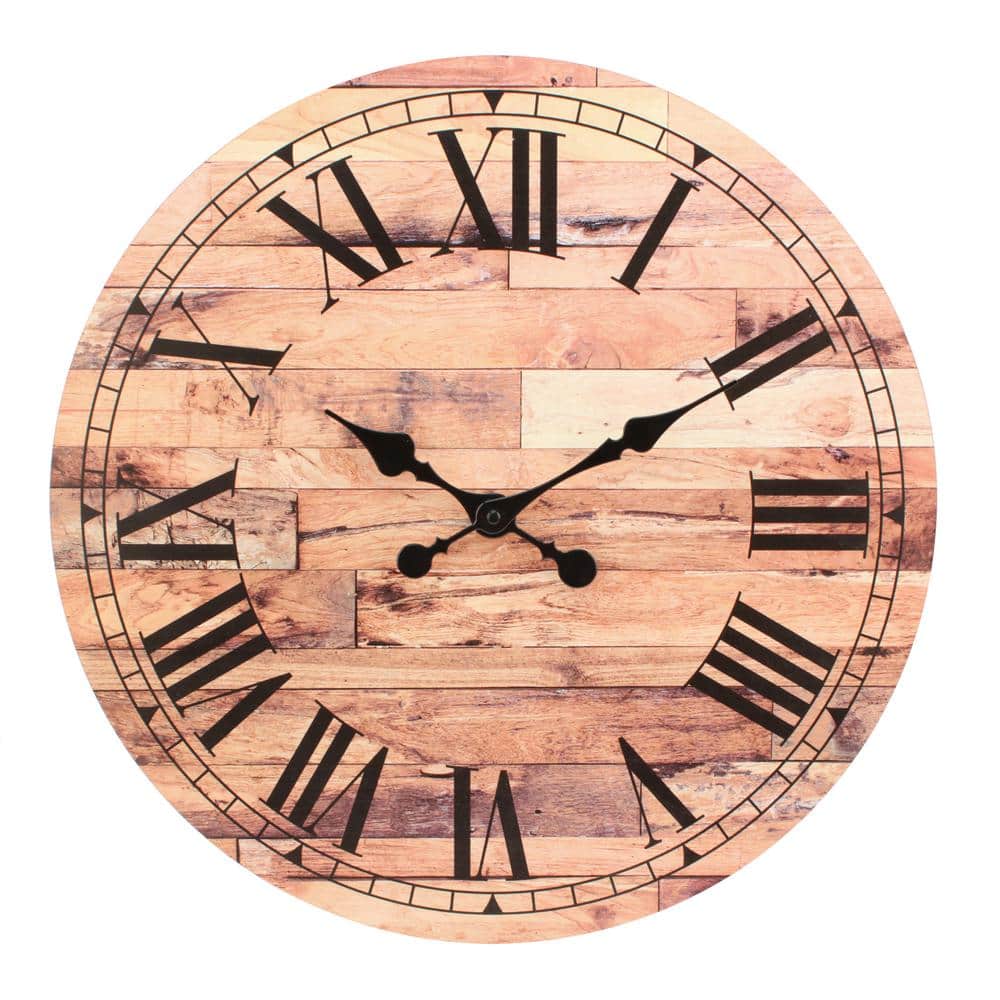 Brown Vintage Roman Numeral Wall Clock - From Where - 