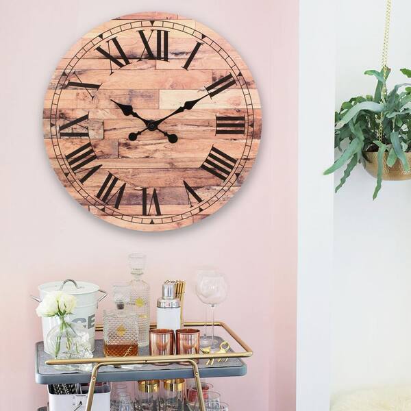 Brown Vintage Roman Numeral Wall Clock - From Where - 