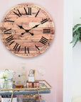 Brown Vintage Roman Numeral Wall Clock - From Where - 