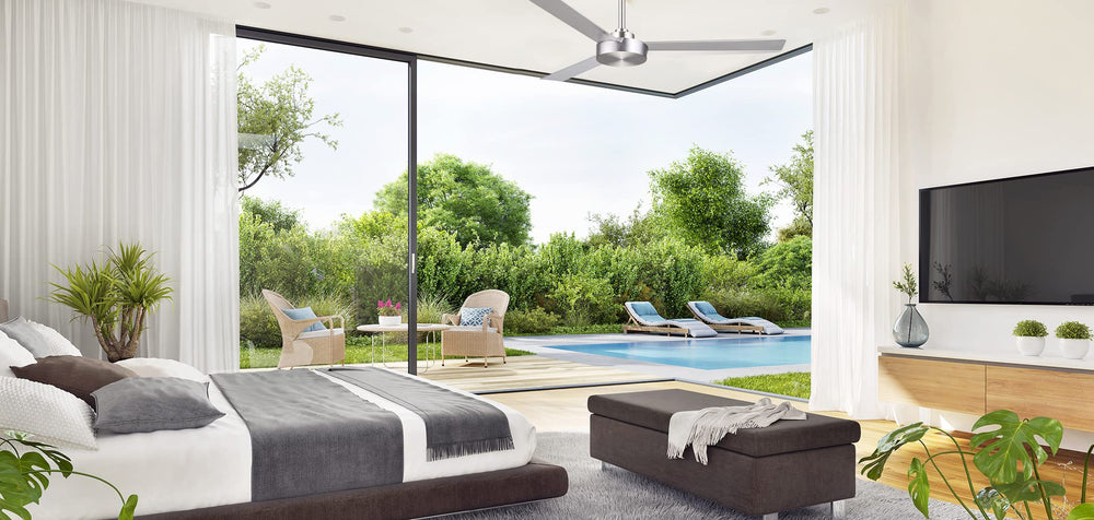 Brushed Aluminum Ceiling Fan - From Where - 