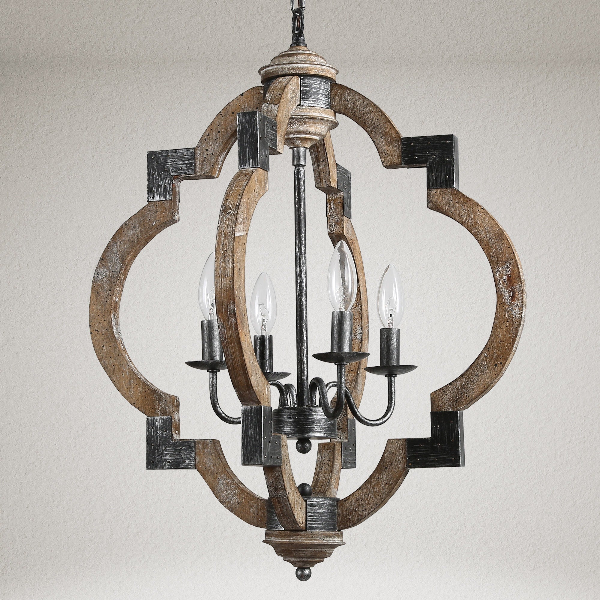 Brushed Black Farmhouse Chandelier - From Where - 