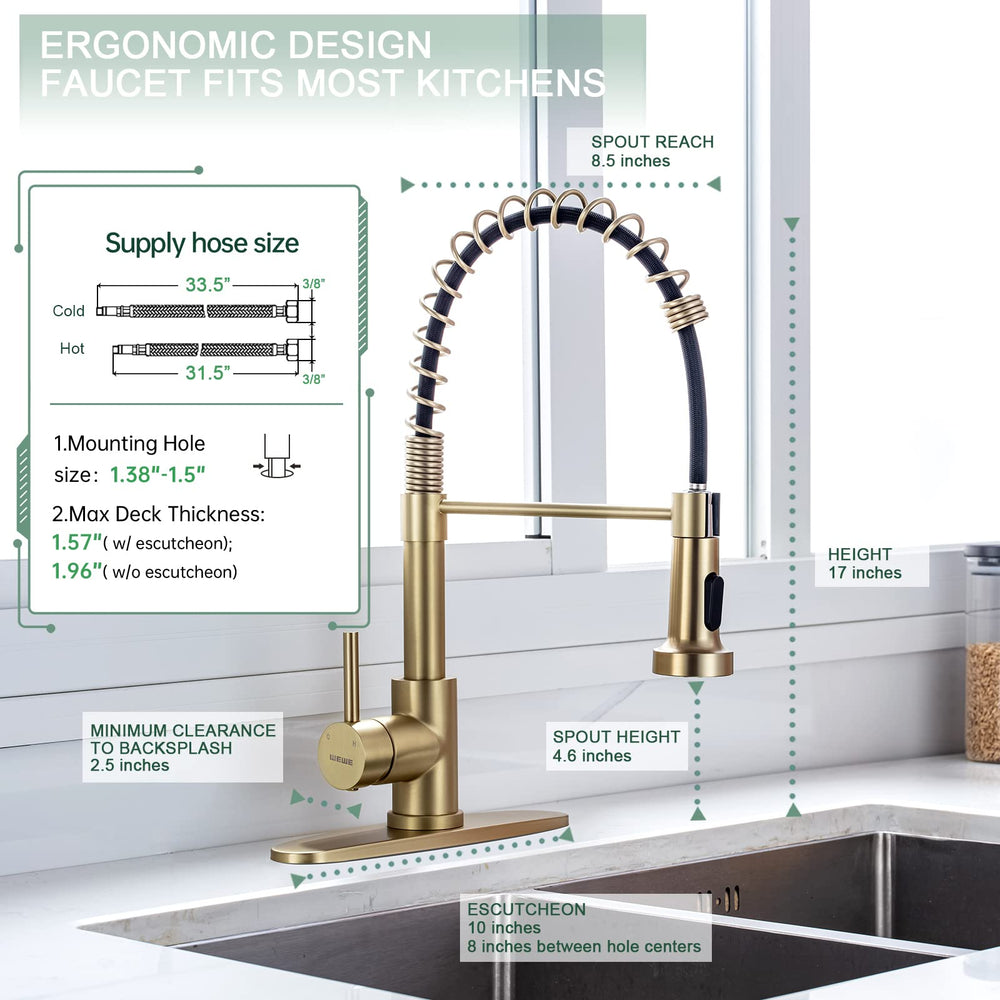 Brushed Gold Kitchen Faucet - From Where - 