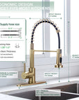 Brushed Gold Kitchen Faucet - From Where - 