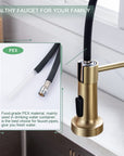Brushed Gold Kitchen Faucet - From Where - 