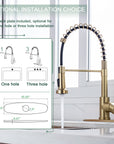 Brushed Gold Kitchen Faucet - From Where - 