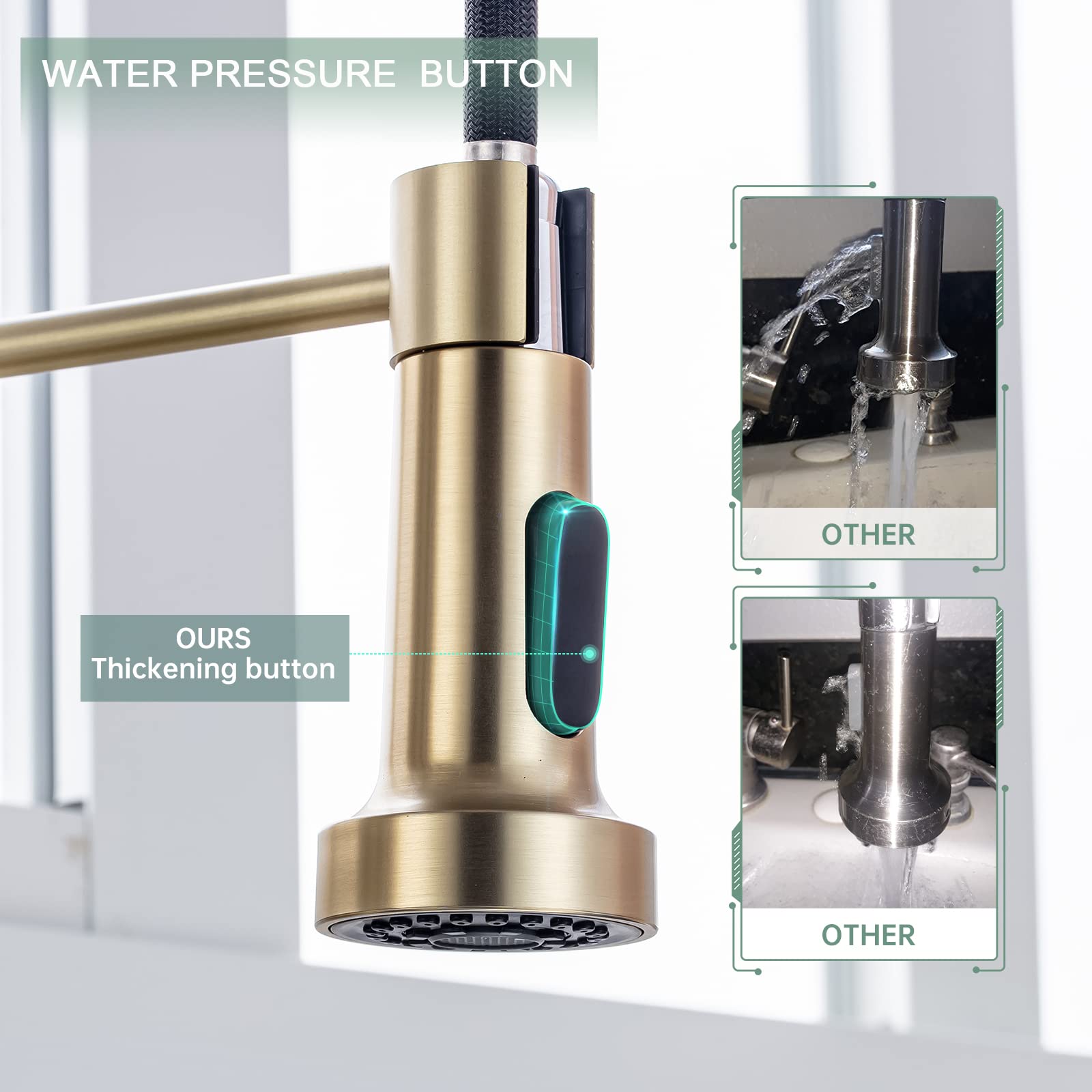 Brushed Gold Kitchen Faucet - From Where - 