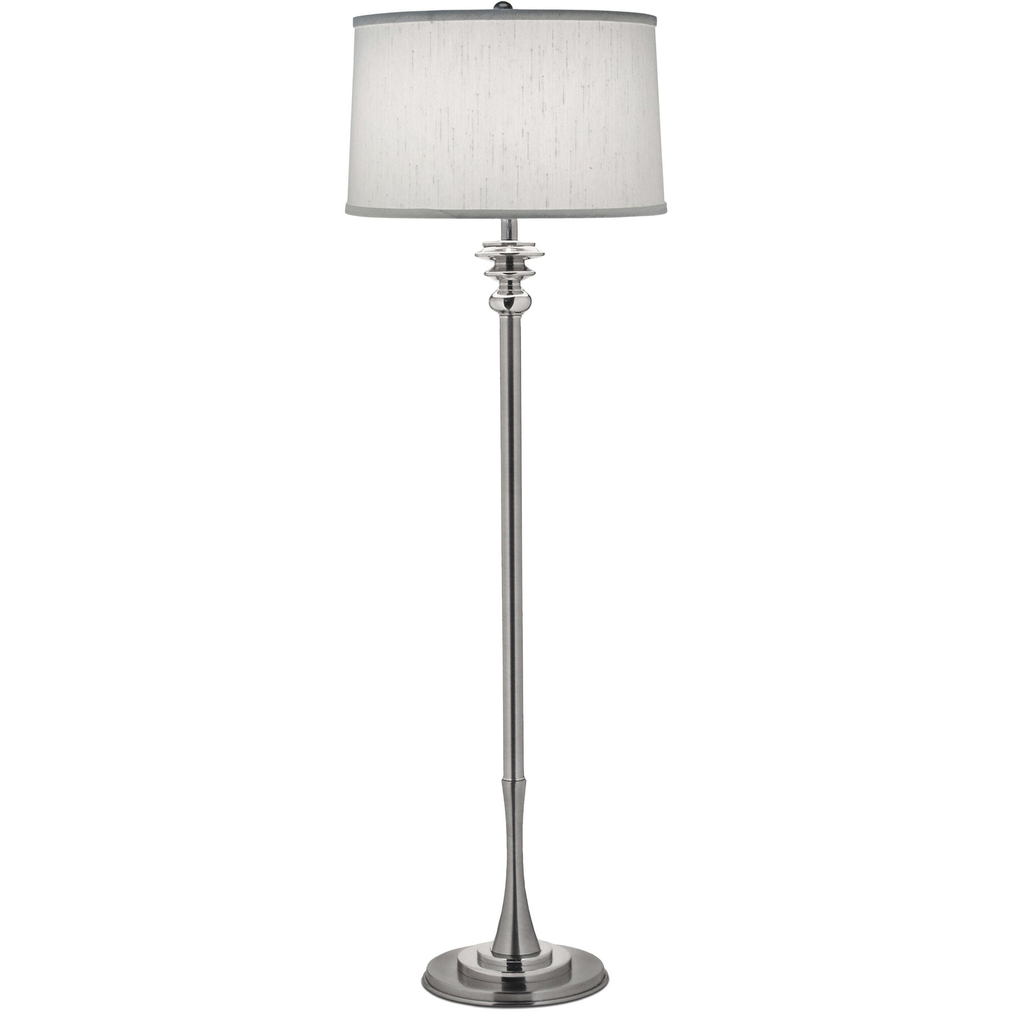 Brushed Steel and Clear Floor Lamp - From Where - 