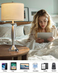 Brushed Steel Table Lamp (Set of 2) - From Where - 
