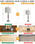 Brushed Steel Table Lamp (Set of 2) - From Where - 