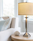 Brushed Steel Table Lamp (Set of 2) - From Where - 
