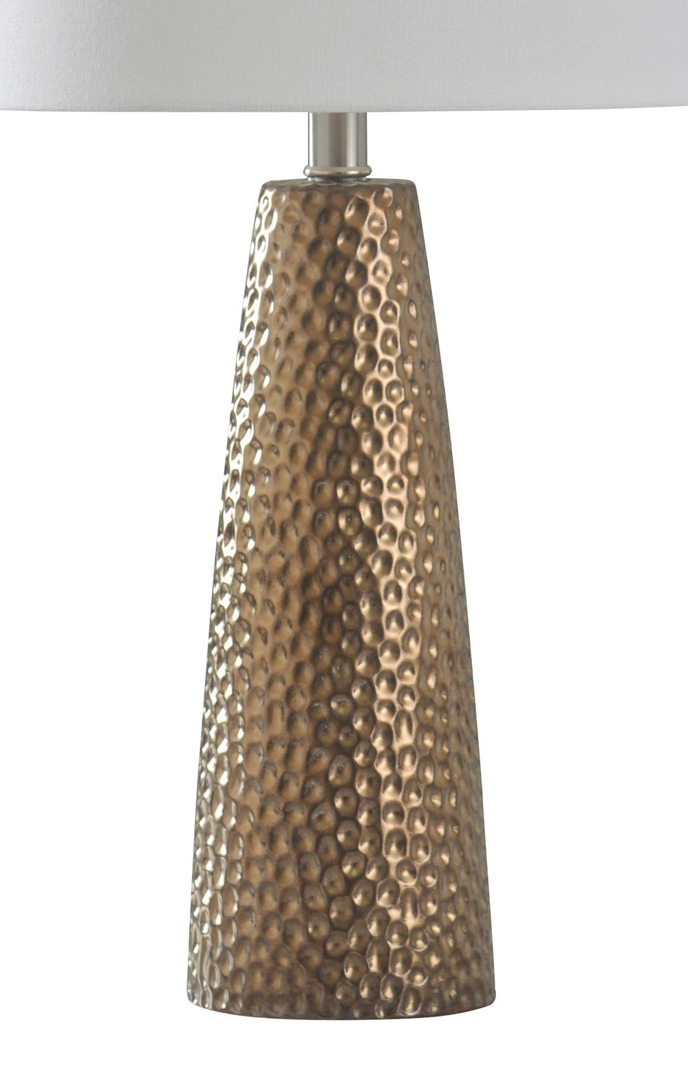 Brussels Bronze White Table Lamp - From Where - 