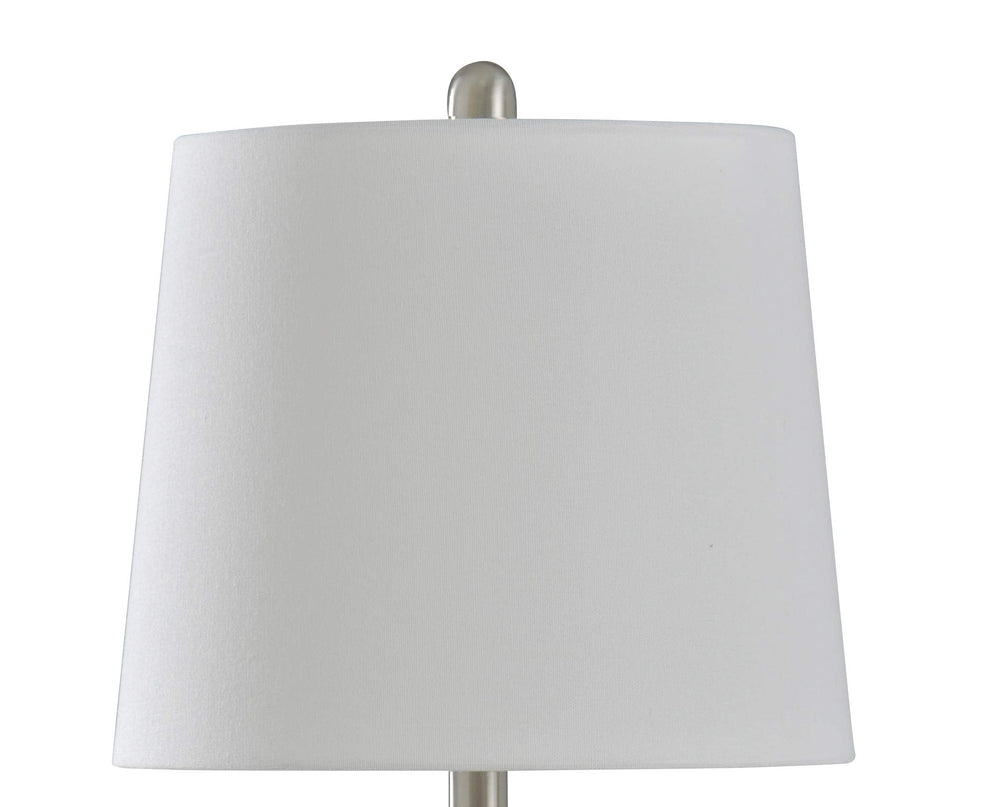 Brussels Bronze White Table Lamp - From Where - 