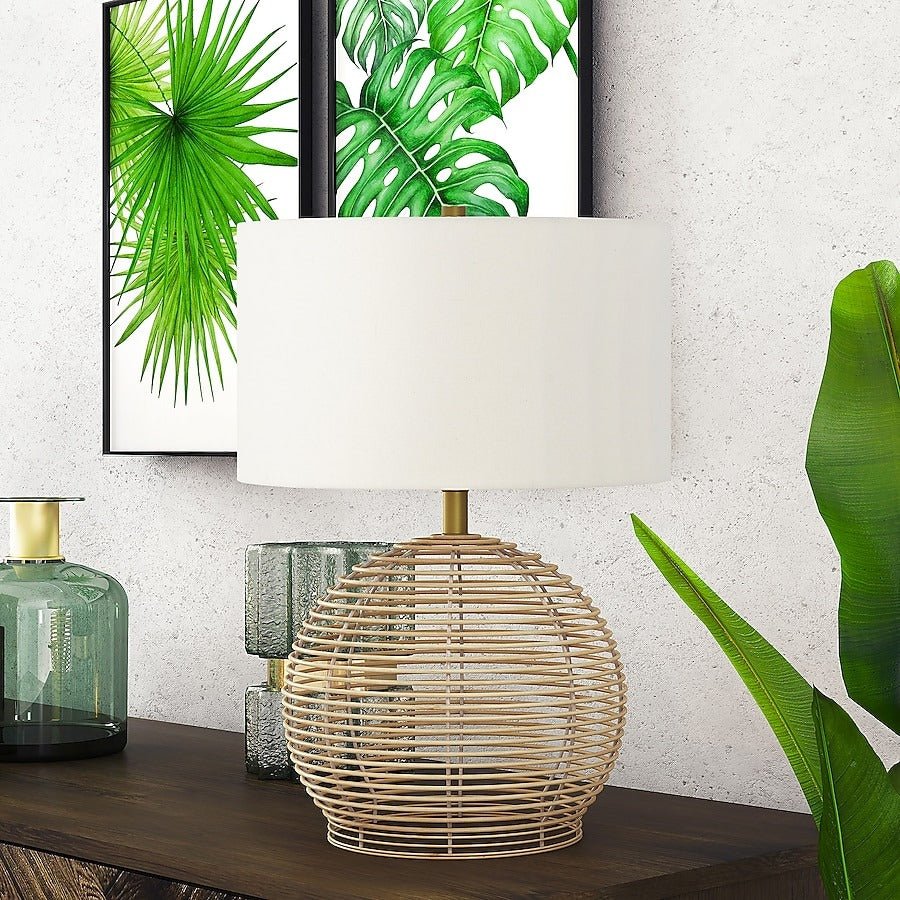 Bryn 21.5 - in Rattan Table Lamp - From Where - 
