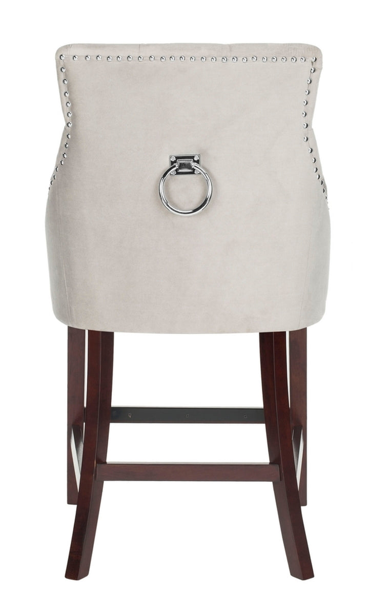 Eleni Tufted Wing Back Counter Stool Set of 2, Elegant Design, Velvet Upholstery