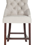 Eleni Tufted Wing Back Counter Stool Set of 2, Elegant Design, Velvet Upholstery