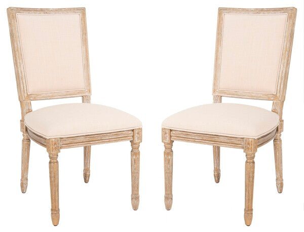Buchanan 19&#39;&#39; H French Brasserie Linen Side Chair - From Where - 