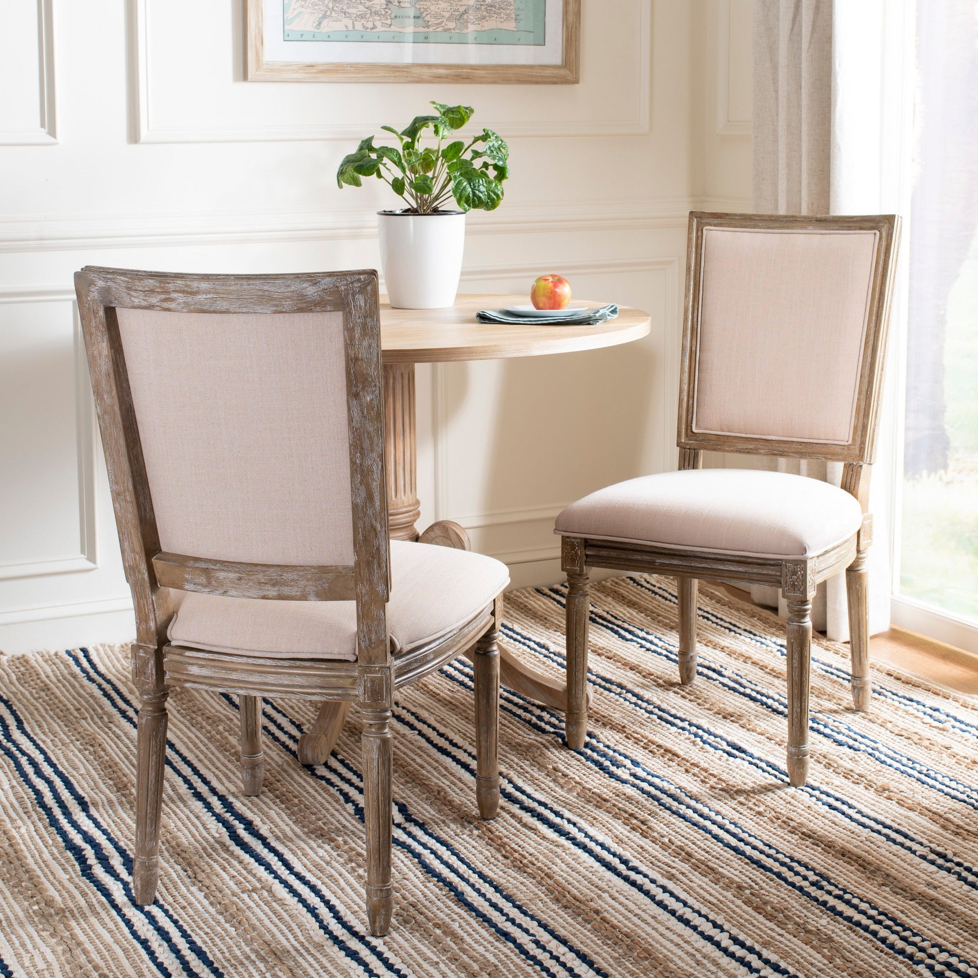 Buchanan Beige Rectangular Dining Chairs - From Where - 