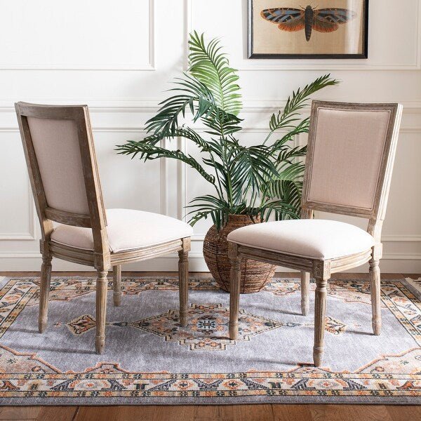 Buchanan Beige Rectangular Dining Chairs - From Where - 