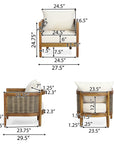 Burchett Acacia Wood Club Chairs - From Where - 