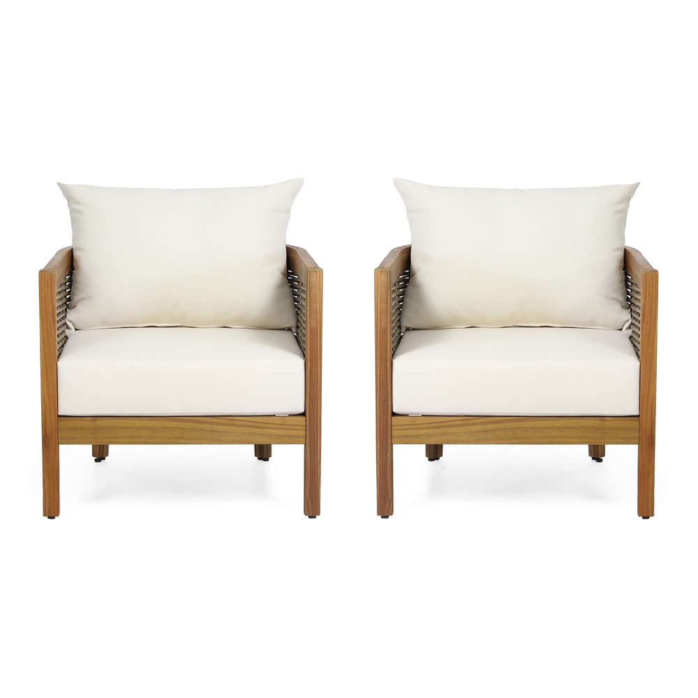 Burchett Acacia Wood Club Chairs - From Where - 