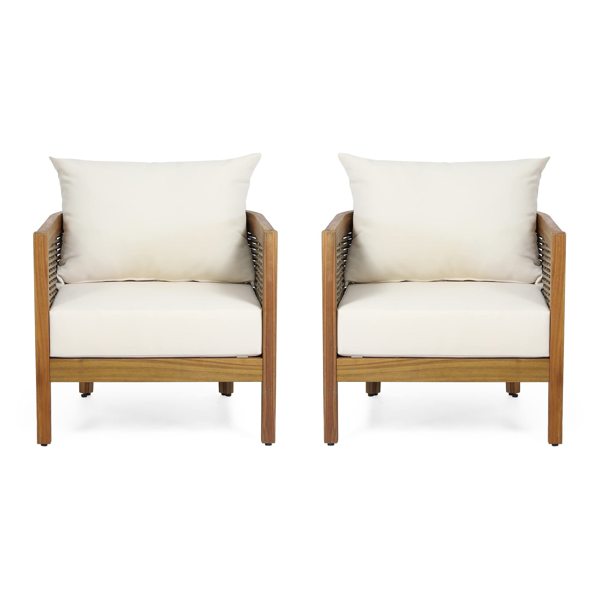 Burchett Acacia Wood Club Chairs - From Where - 