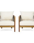Burchett Acacia Wood Club Chairs - From Where - 