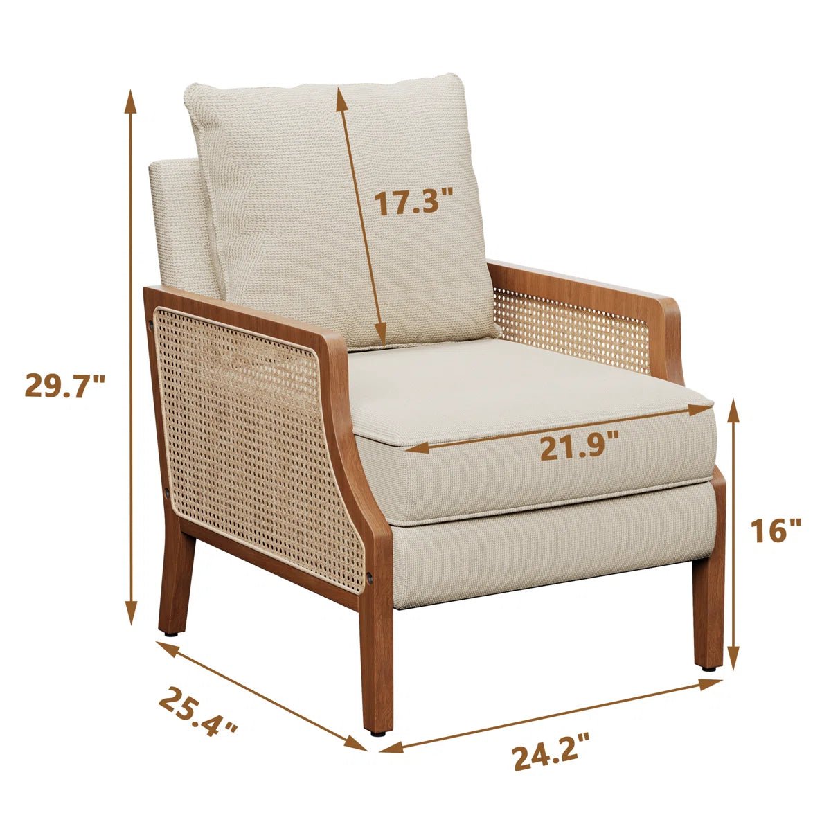 Burlap Accent Chair - From Where - 