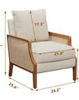 Burlap Accent Chair - From Where - 