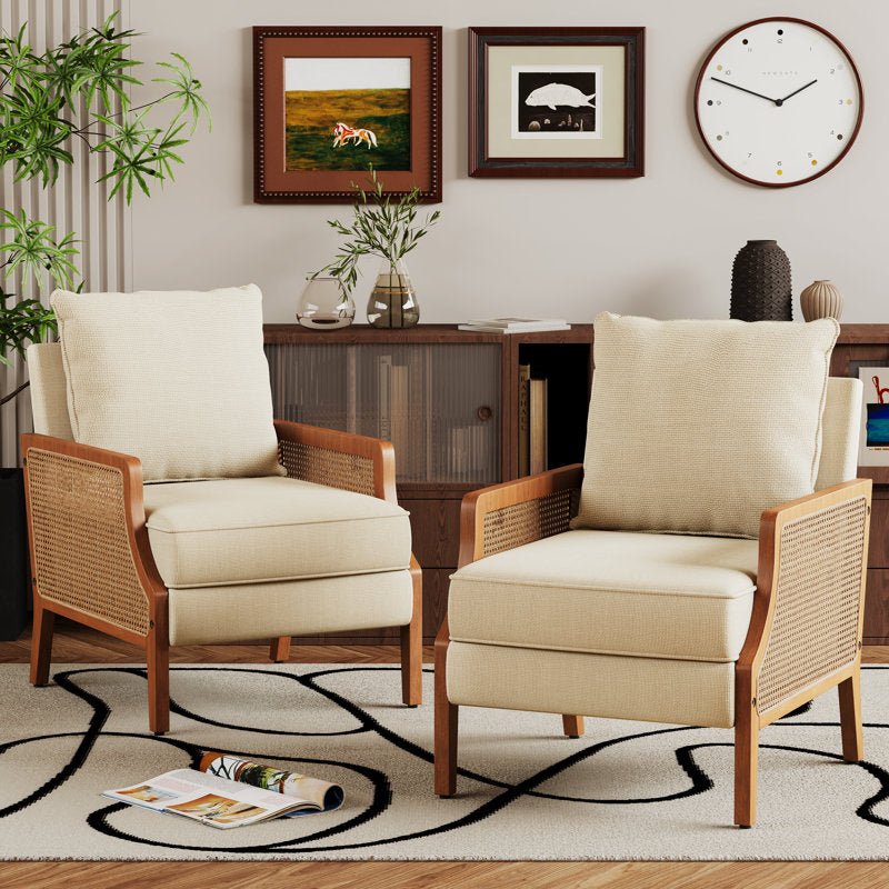 Burlap Accent Chair - From Where - 
