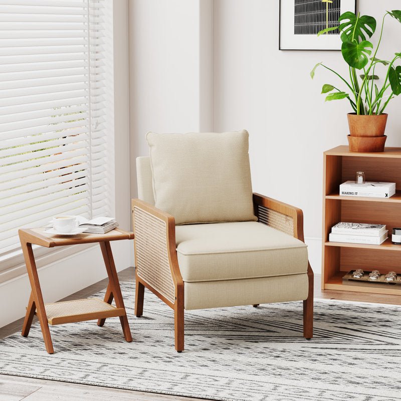 Burlap Accent Chair - From Where - 