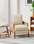 Burlap Accent Chair - From Where - 