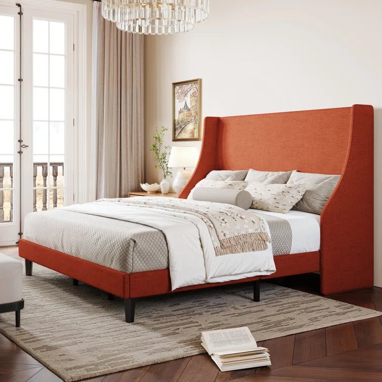 Burnt Orange Bowdoin Platform Bed - From Where - 