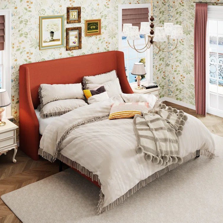 Burnt Orange Bowdoin Platform Bed - From Where - 
