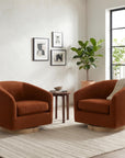 Burnt Orange Swivel Accent Chair - From Where Finds -