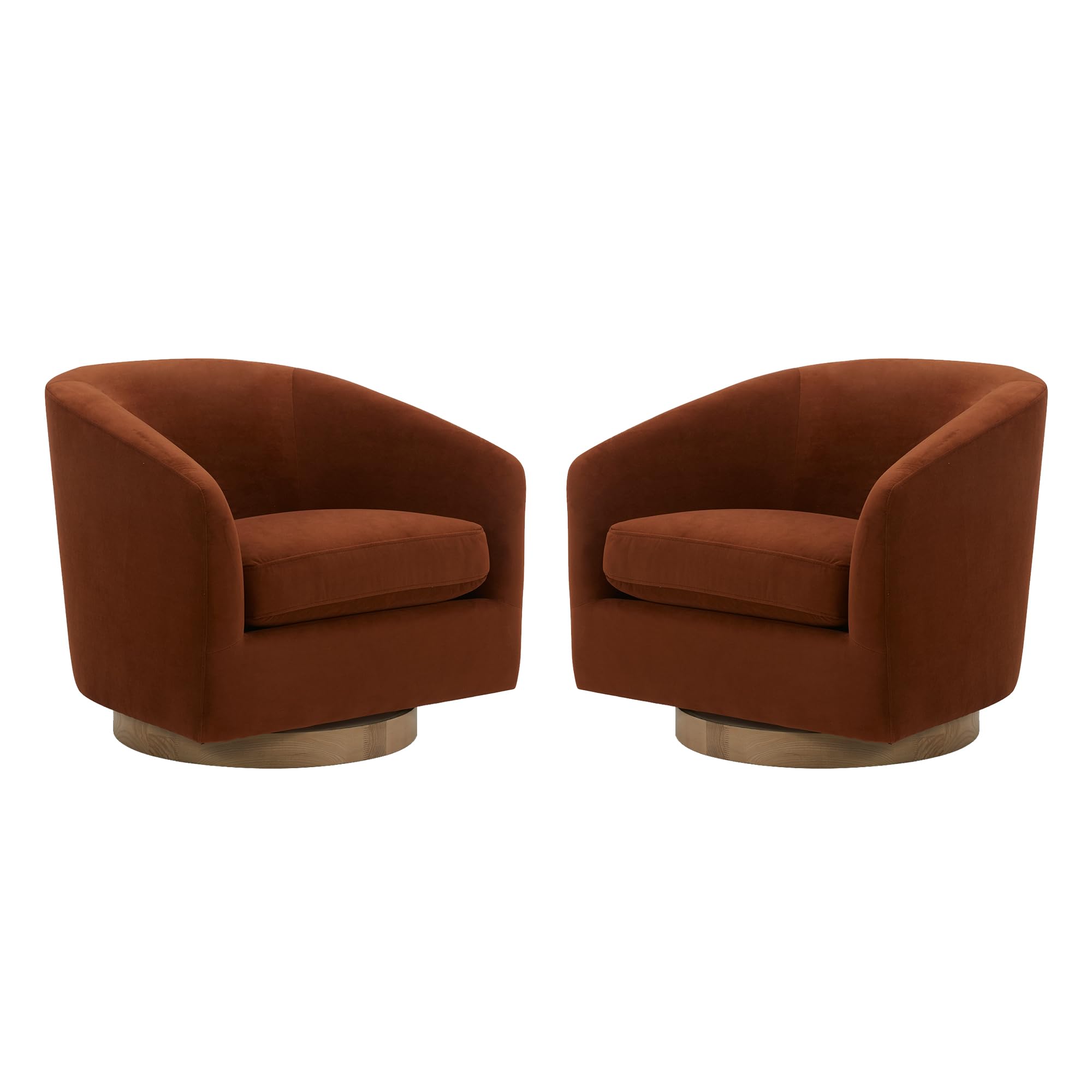 Burnt Orange Swivel Accent Chair - From Where - 
