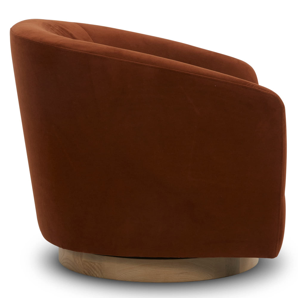 Burnt Orange Swivel Accent Chair - From Where - 