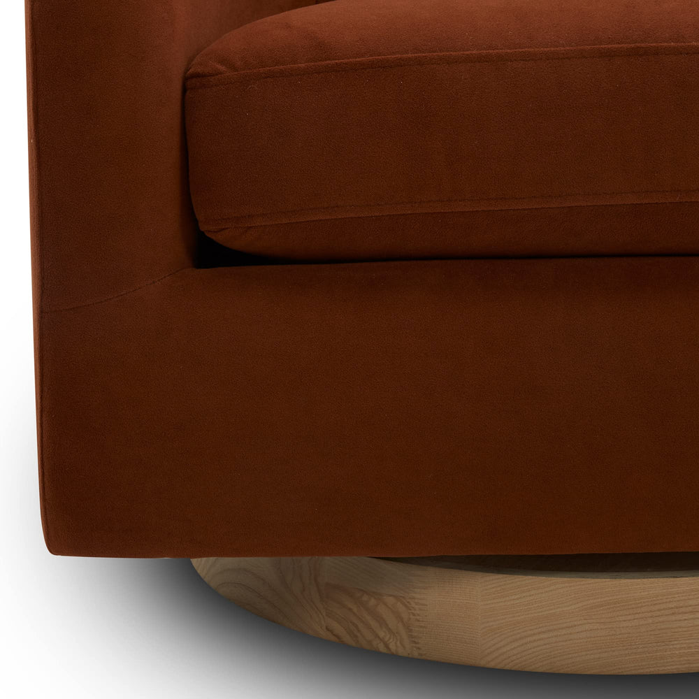 Burnt Orange Swivel Accent Chair - From Where - 