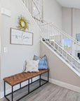 Button Tufted Bench with Metal Base - From Where - 