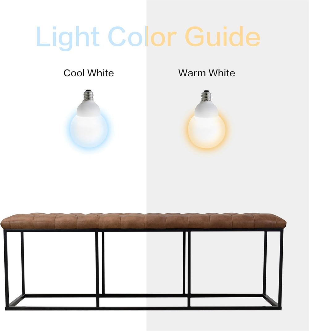 Button Tufted Bench with Metal Base - From Where - 