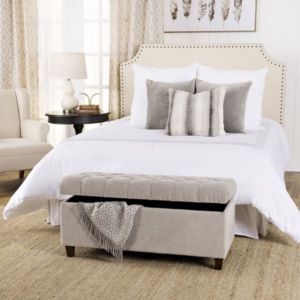 Button Tufted Storage Bench - From Where - 