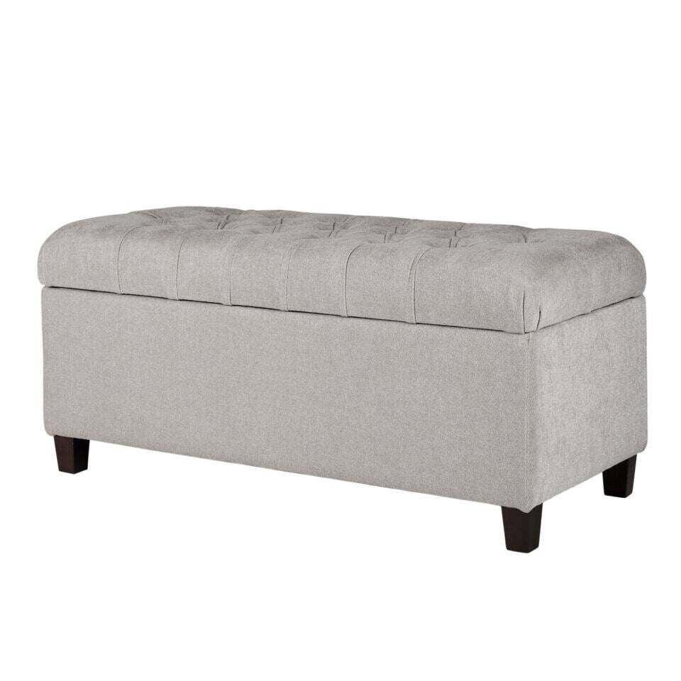 Button Tufted Storage Bench - From Where - 