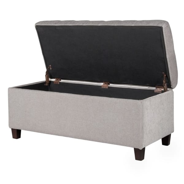 Button Tufted Storage Bench - From Where - 