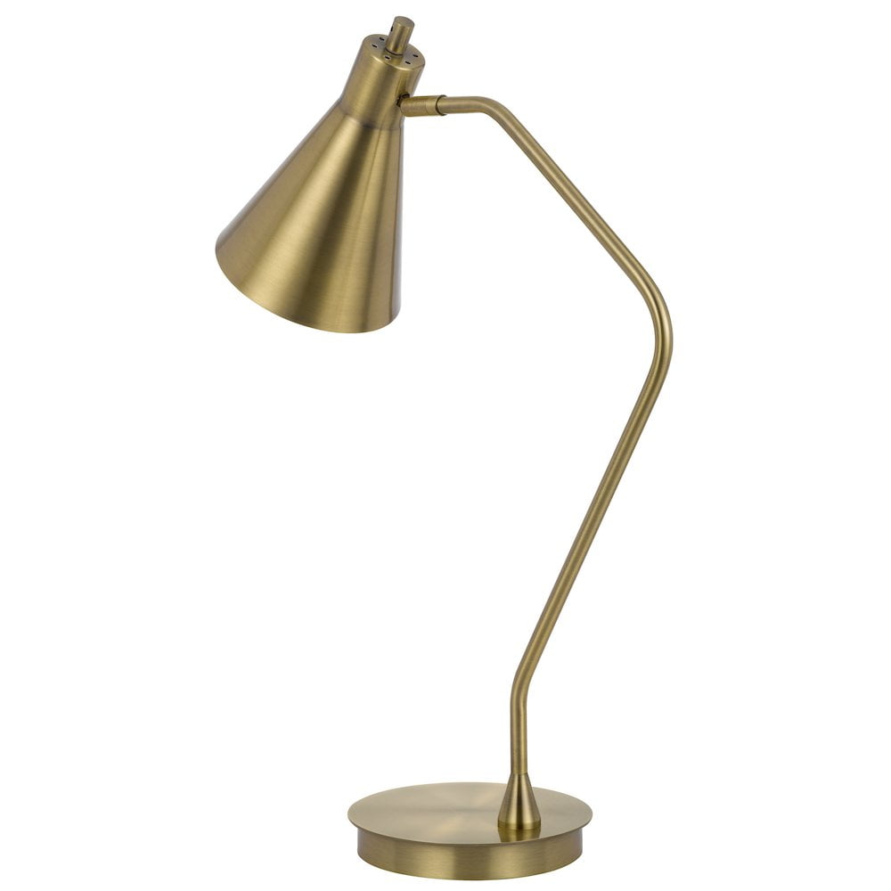 Cal Lighting Type A led bulb 12W max. Capstone task metal table lamp with swivel shade