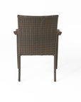 Cinque Terre Wicker Stacking Chairs, Set of 4, Multibrown/ Textured Beige