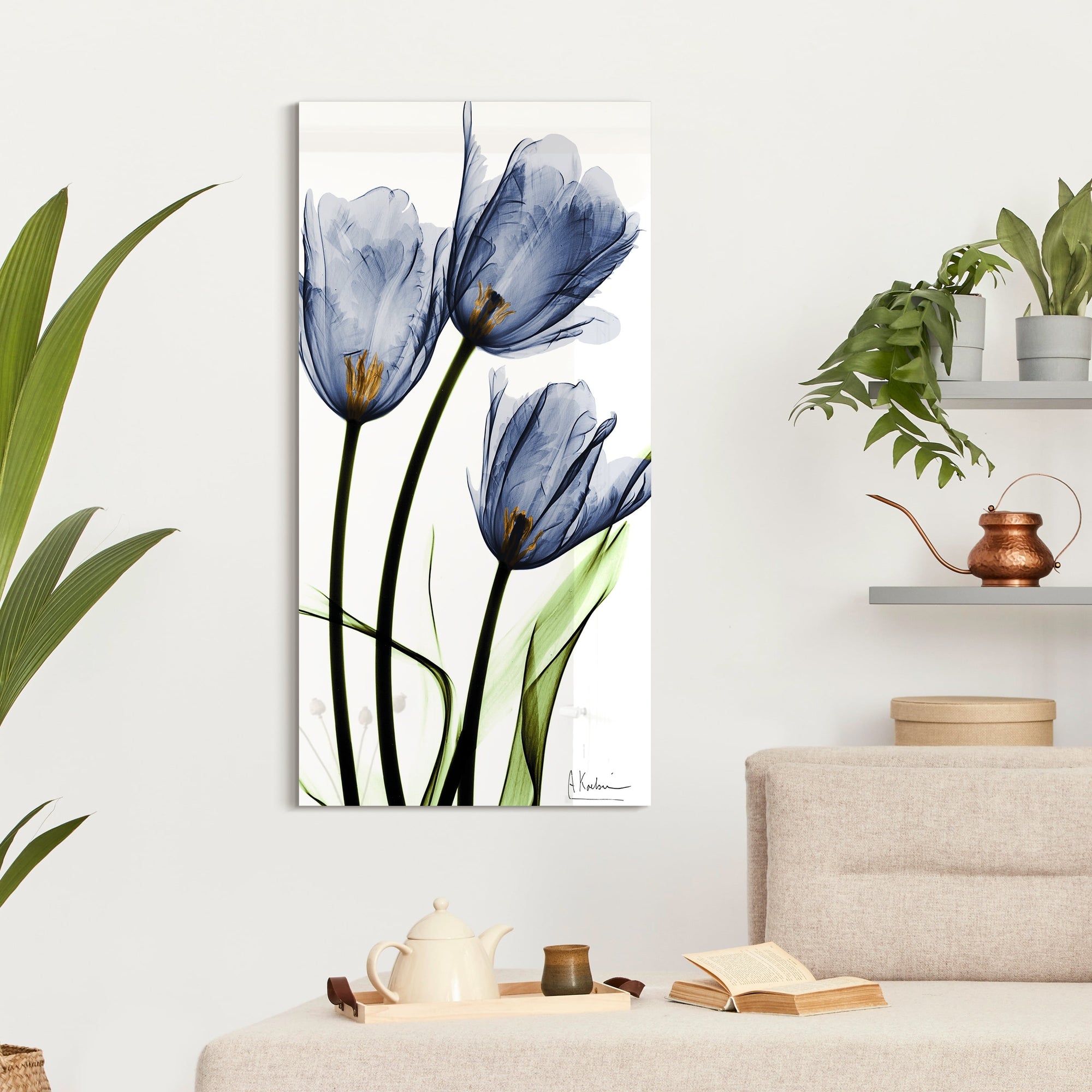 Flower 24 in x 48 in Painting Art Prints, by Empire Art