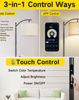 63" Dimmable Arc Floor Lamp
