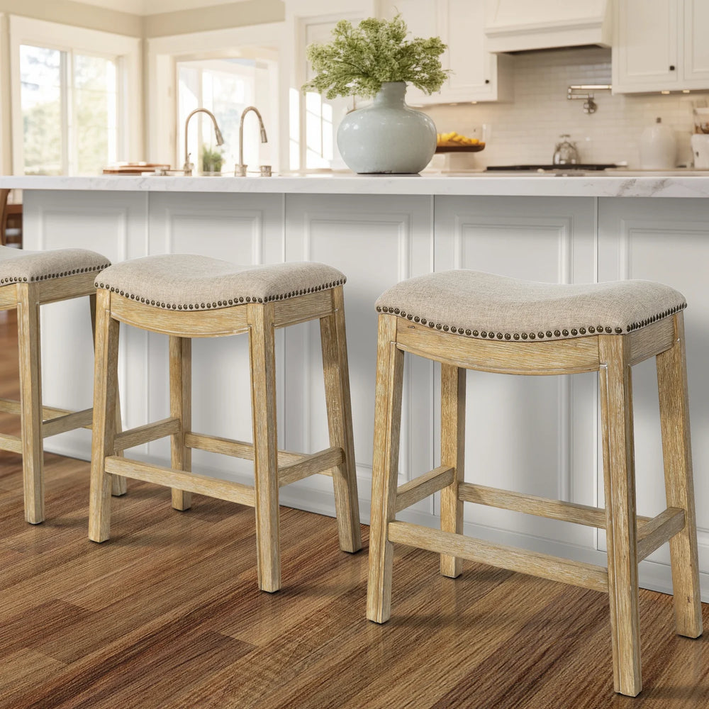 26" Saddle Wood Counter Stool