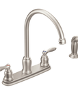 Caldwell Matte black two-handle high arc kitchen faucet