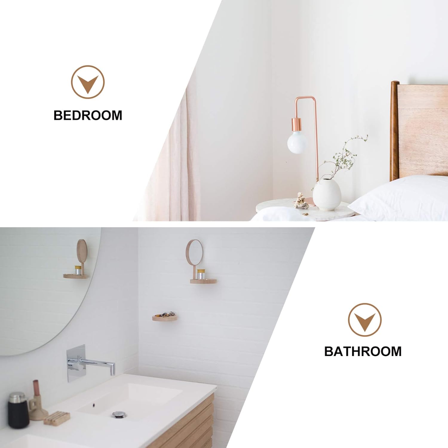 Cabilock 1pc Rattan Mirror Wall Art Mirror Weaving Makeup Mirror Nordic Style Woven Mirror Homestay Woven Mirror Wall Decorative Mirror Photographing Mirror Rattan Makeup Mirror - From Where - 