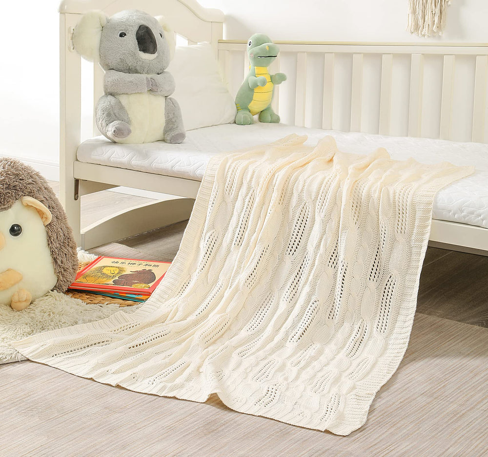 Cable Knit Throw Blankets - From Where - 